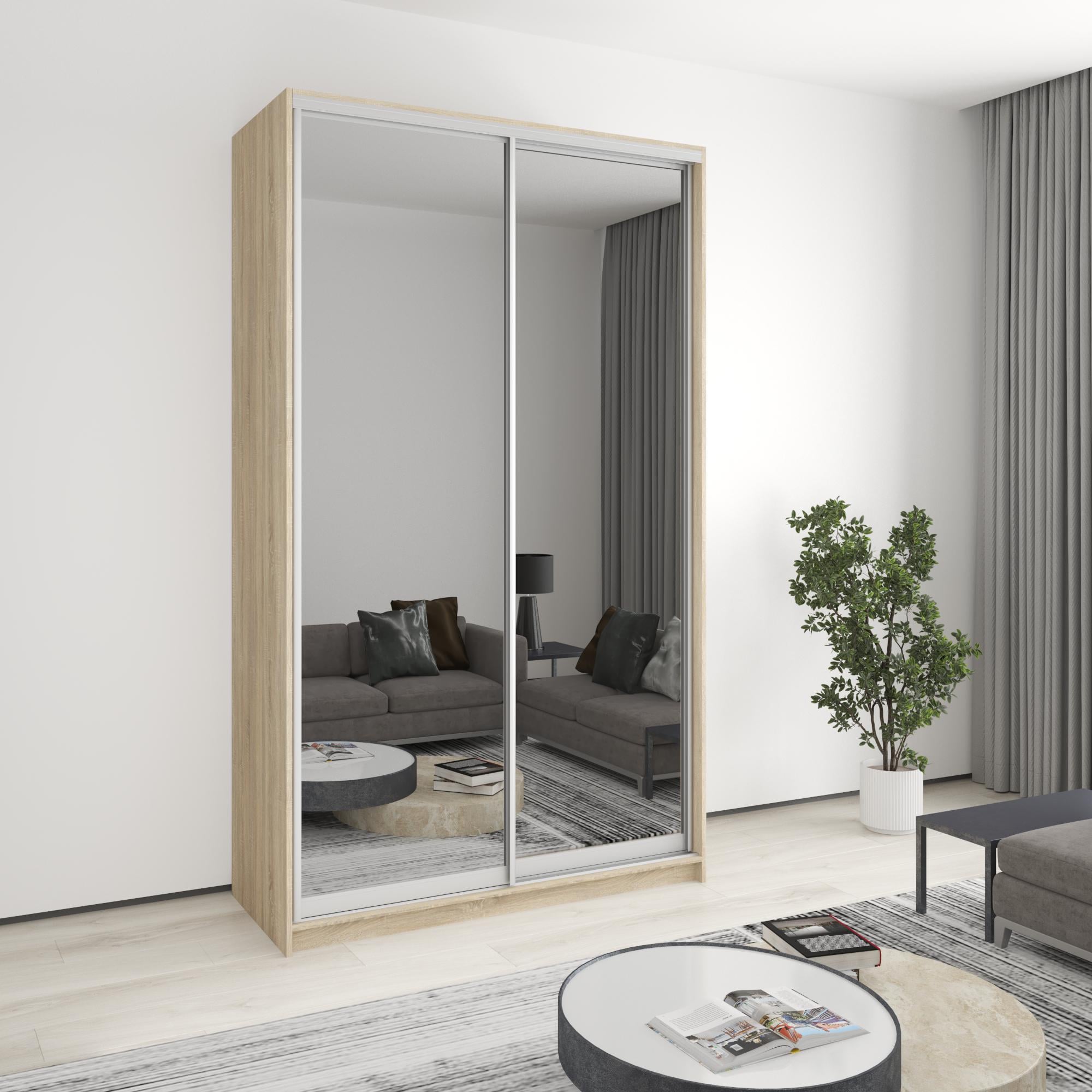 Шкаф-купе двухдверный MebelStar стандарт AL 2 зеркала 140x60x240 см Дуб сонома (MBS-3874) Шкаф-купе двухдверный MebelStar стандарт AL 2 зеркала 140x60x240 см Дуб сонома (MBS-3874)