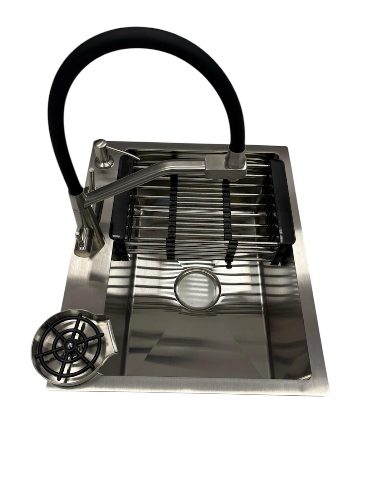 Мойка кухонная Britc 55х45 см Серый/кран с подключением к фильтру воды