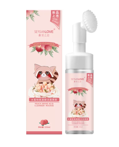 Пенка-мусс для умывания Sersanlove Peach Amino Acid Cleanser Mousse с экстрактом персика 150 мл