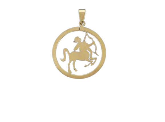 Кулон зодіак Стрілець з медичної сталі 3,0x3,0x0,2 см (t30669)