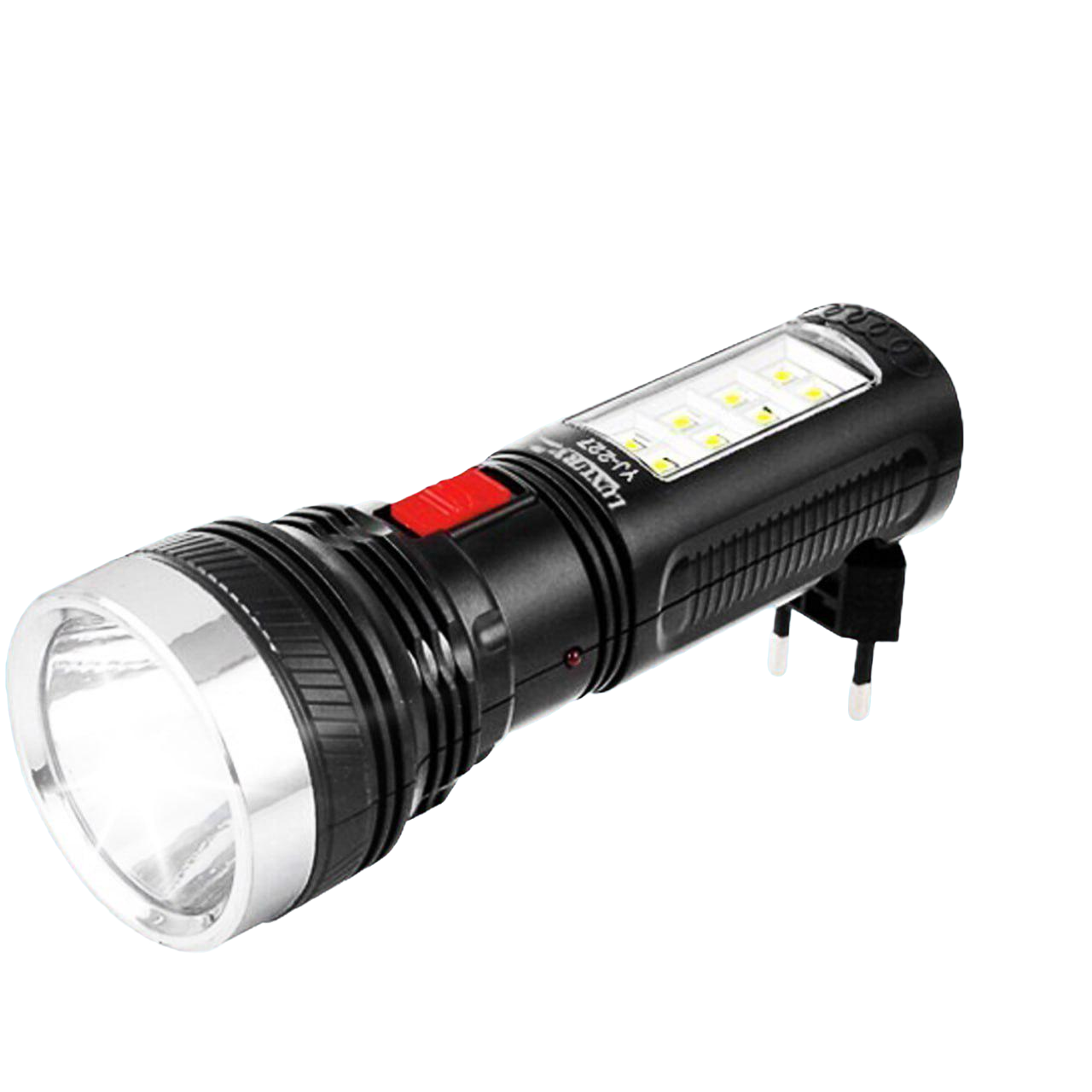 Ручний ліхтар Yajia 1W+8SMD-LED з боковою лампою Чорний (6c8ffb8b)