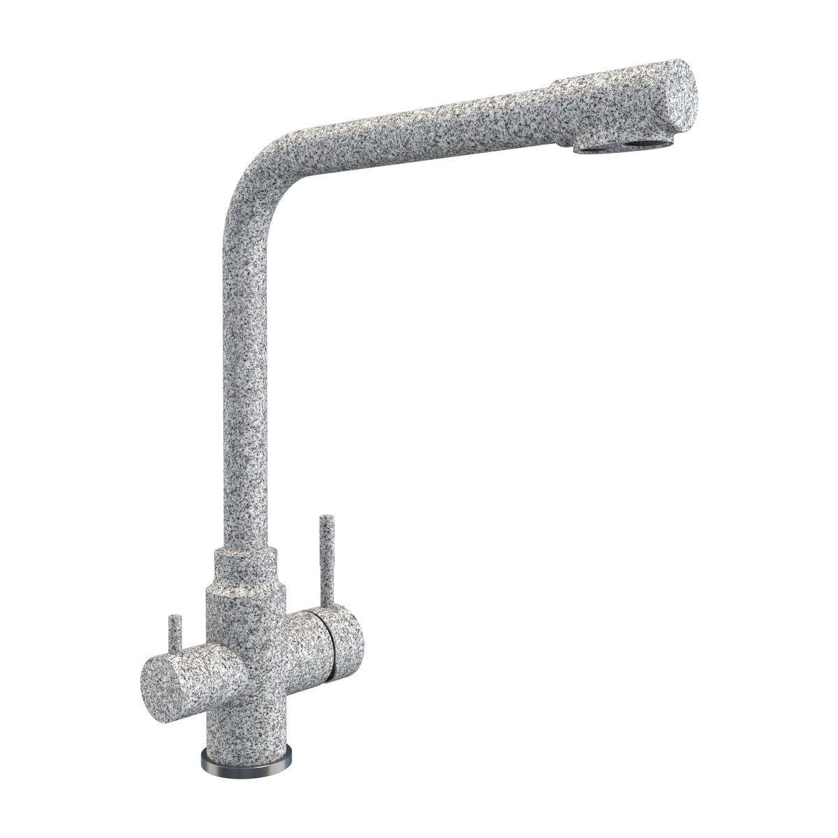 Смеситель для кухни под фильтр Platinum KT 8201 8626 двухрычажный Серый (PLTM-SP000033369)