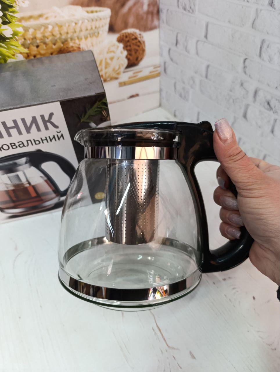 Чайник заварник S&T скляний 1,5 л (9127) - фото 3 Чайник заварник S&T скляний 1,5 л (9127) - фото 3