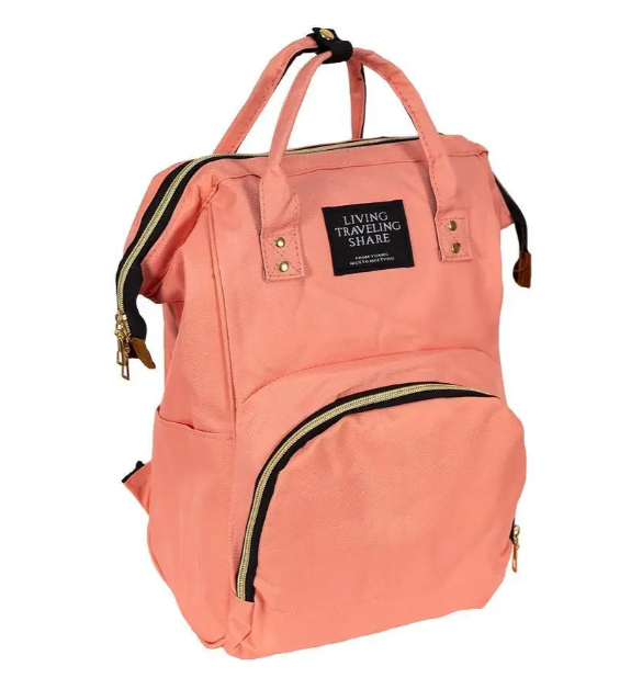 Сумка-Рюкзак для мам універсальна Living Traveling Share Персиковий (0000002)
