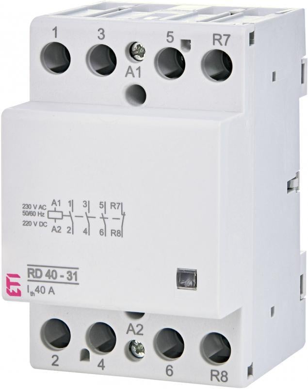 Контактор модульний ETI RD 40-31 4P 40A 3NO+1NC 230V (2464020)