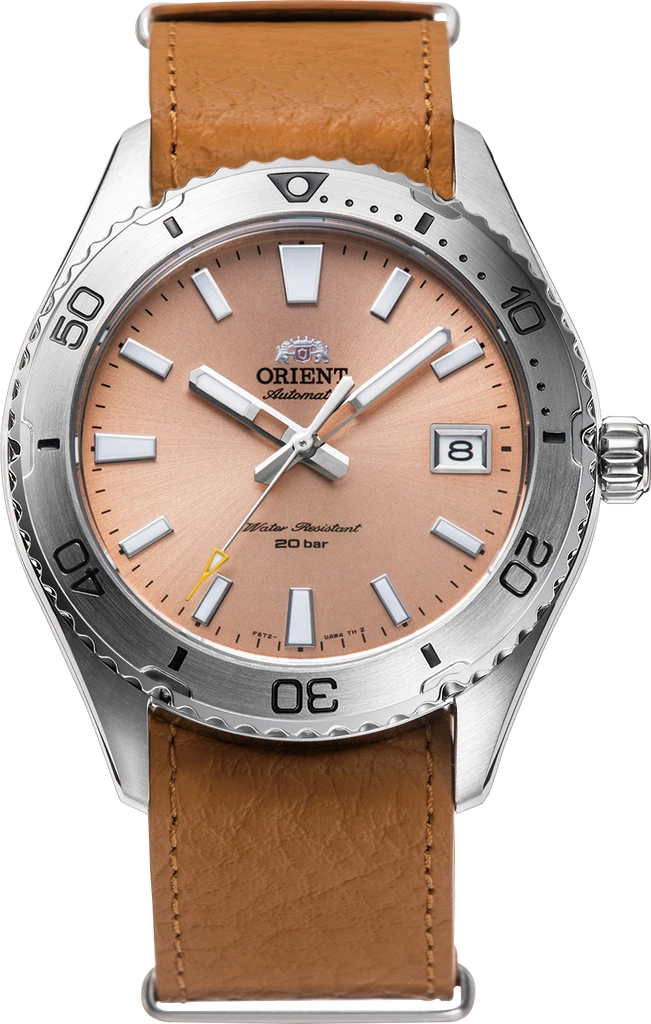 Наручные часы мужские Orient Mako RA-AC0Q05P10B со стальным корпусом/сапфировым стеклом WR 200 м Коричневый (3124584489)