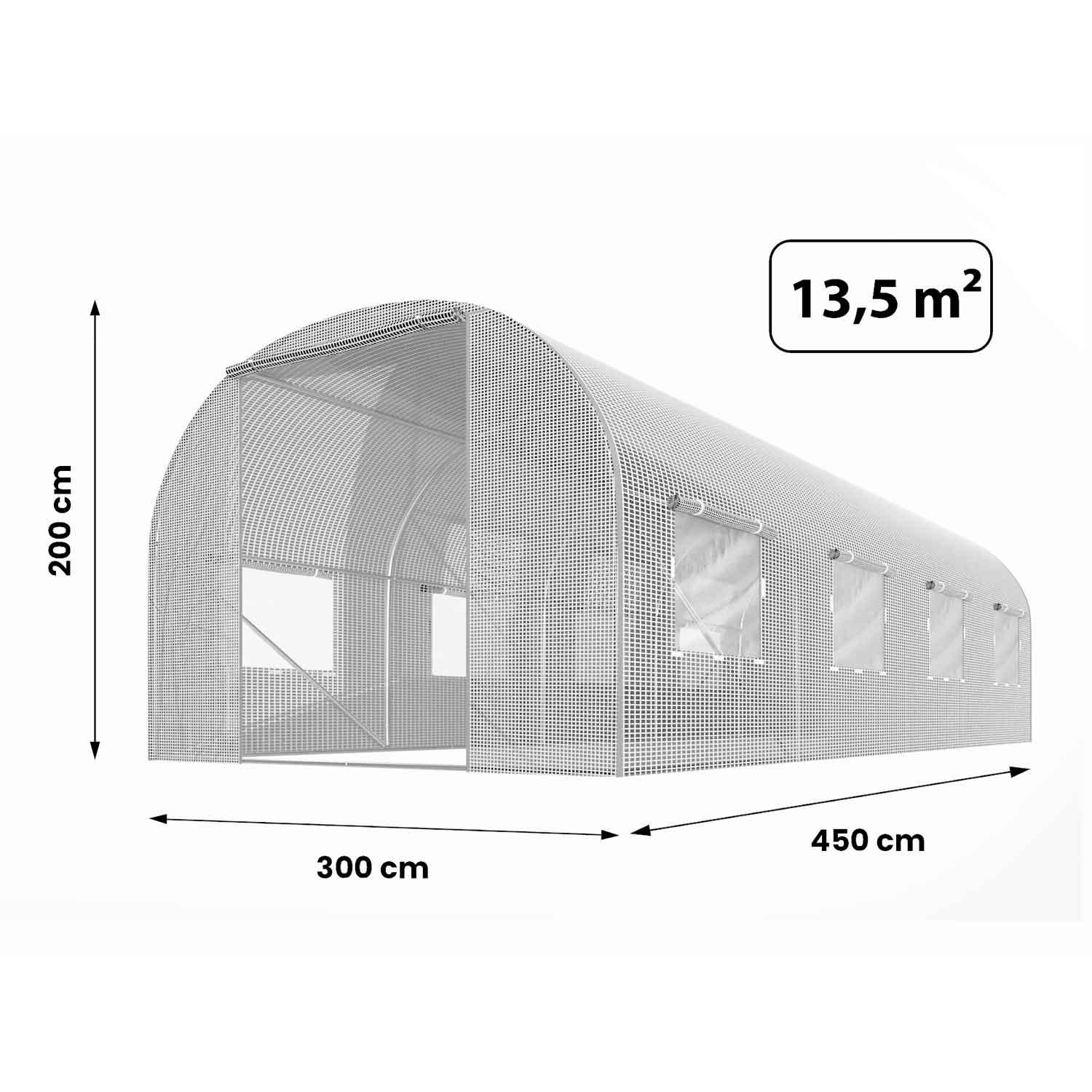 Теплица усиленная парник Homart 4,5x3m 13,5m2 (9406) - фото 9