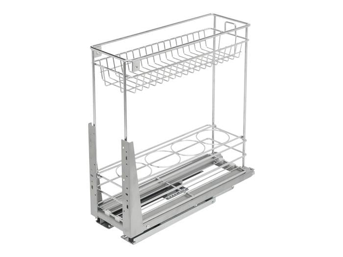 Карго фасад нижнее крепление с доводчиком Giff 2 полки 200 мм Хром (32471)