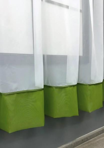 Занавеска кухонная 280х170 см Белый/Оливковый (110к) - фото 5 Занавеска кухонная 280х170 см Белый/Оливковый (110к) - фото 5