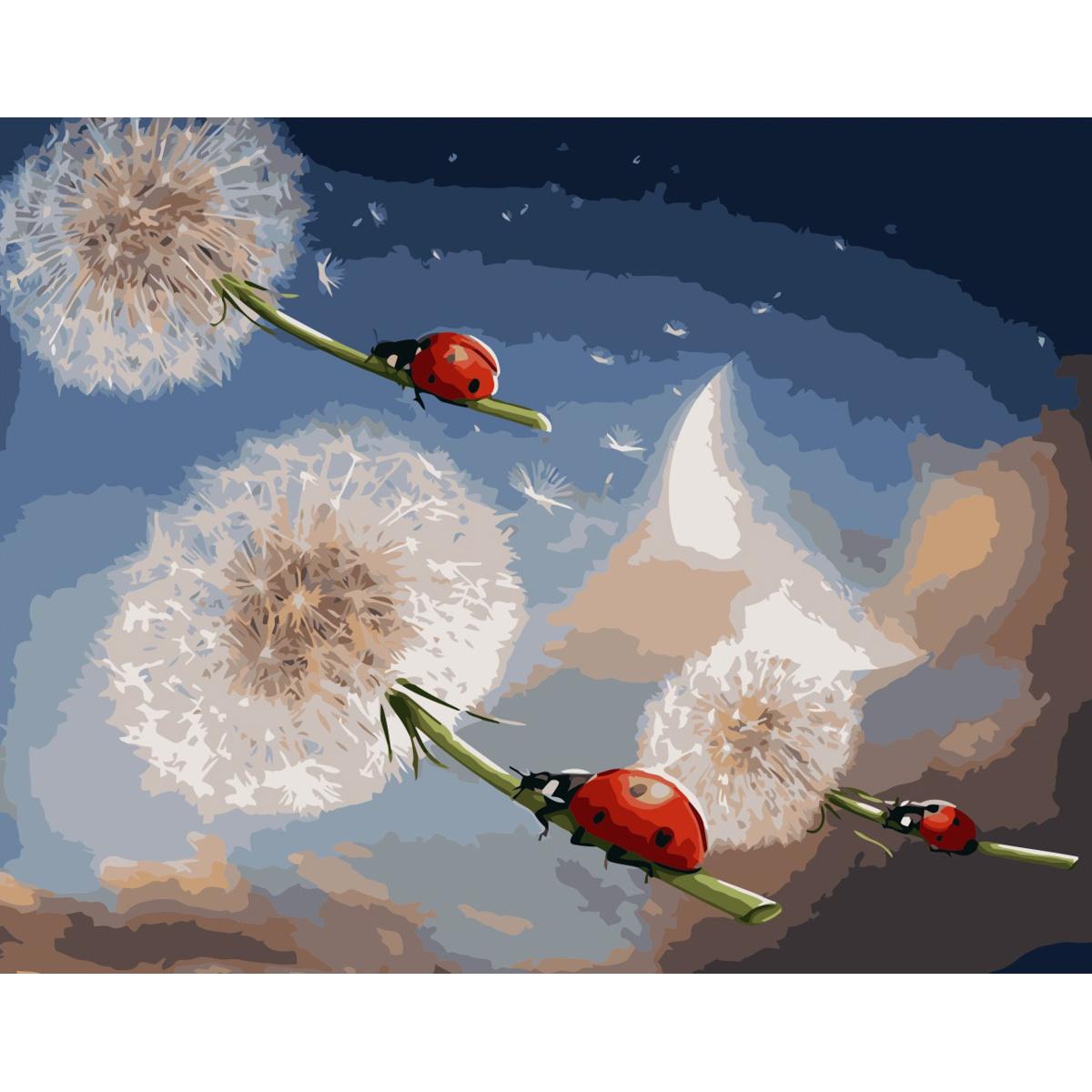 Картина по номерам Strateg Полет коровок 30x40 см (VAm-2577)