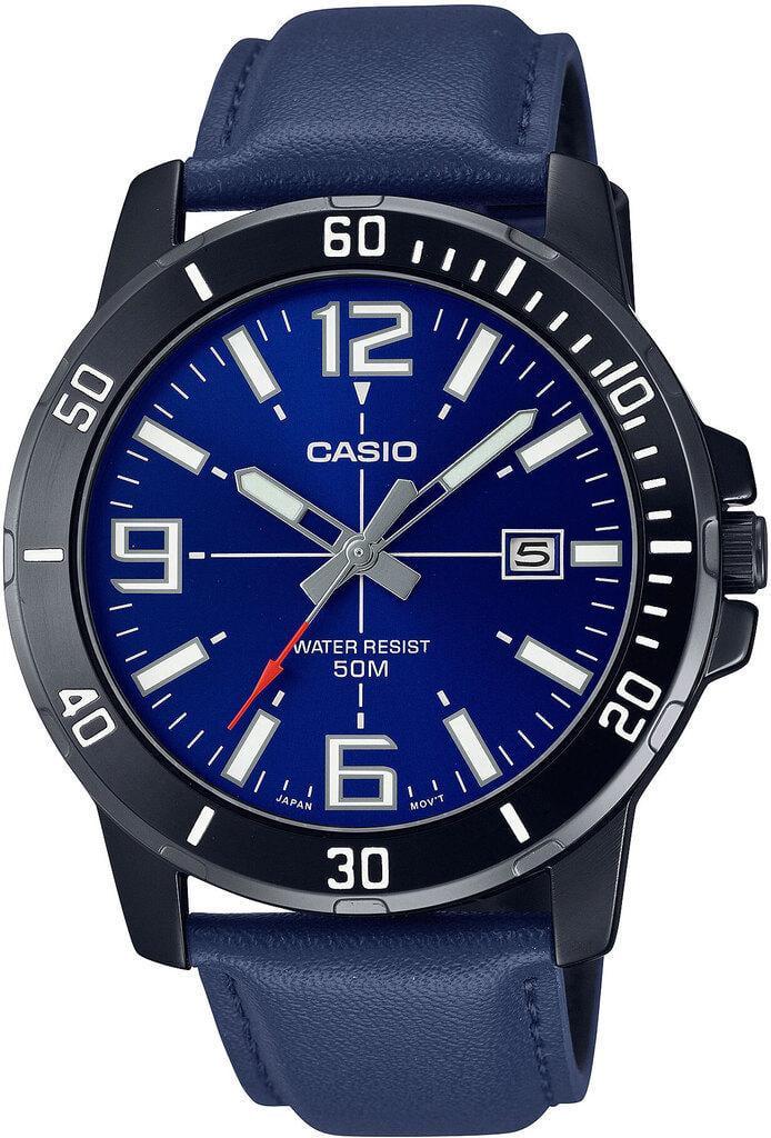 Мужские наручные часы Casio Timeless Collection MTP-VD01BL-2B со стальным корпусом Синий (3150751452)