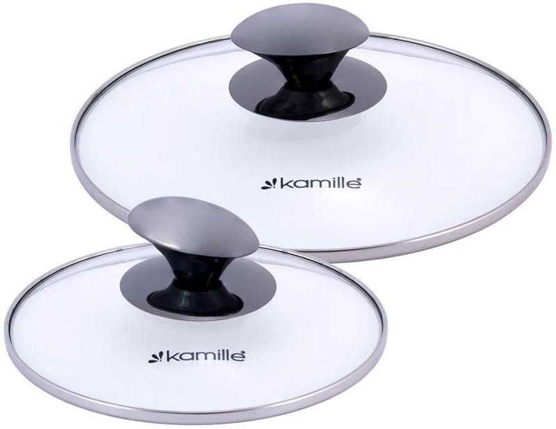 Набір каструль Kamille Groningen з нержавіючої сталі з 5-шаровим індукційним дном 1,5/2/3/5 л - фото 5