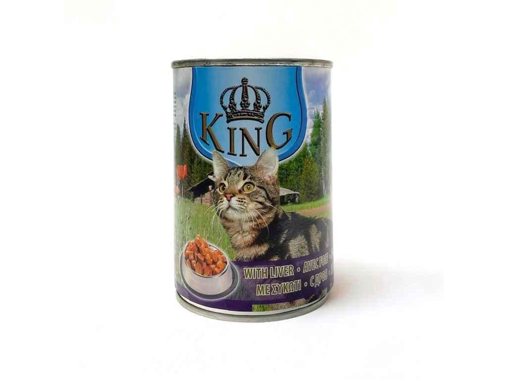 Корм для кошек консервированный KING CAT печень 415 г (1085402) Корм для кошек консервированный KING CAT печень 415 г (1085402)