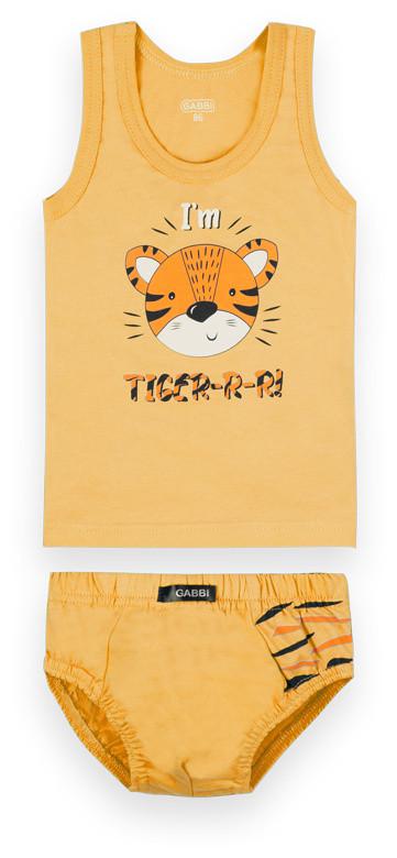 Комплект белья детский для мальчика Gabbi КТМ-21-2 Тайгер хлопковый 98 см Оранжевый (12849)