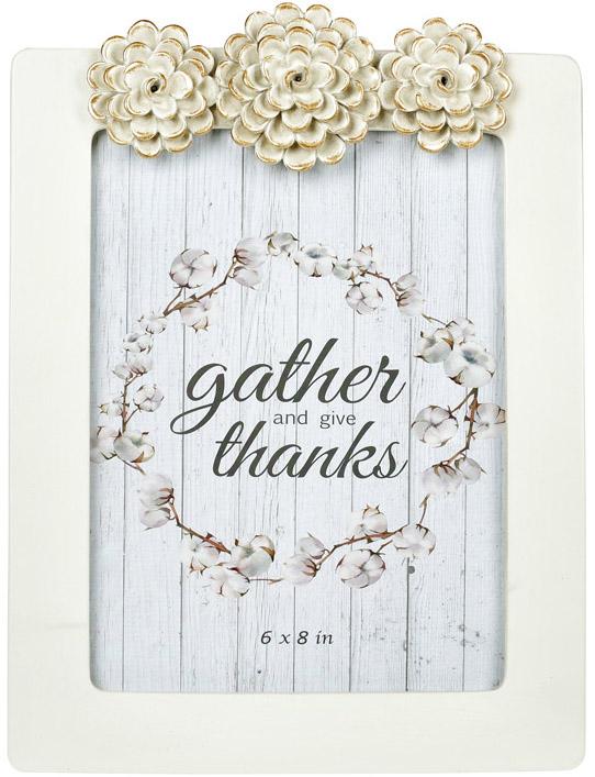 Фоторамка Viljandi Flowers для фото 10х15 см Белый с золотом (BD-450-203)