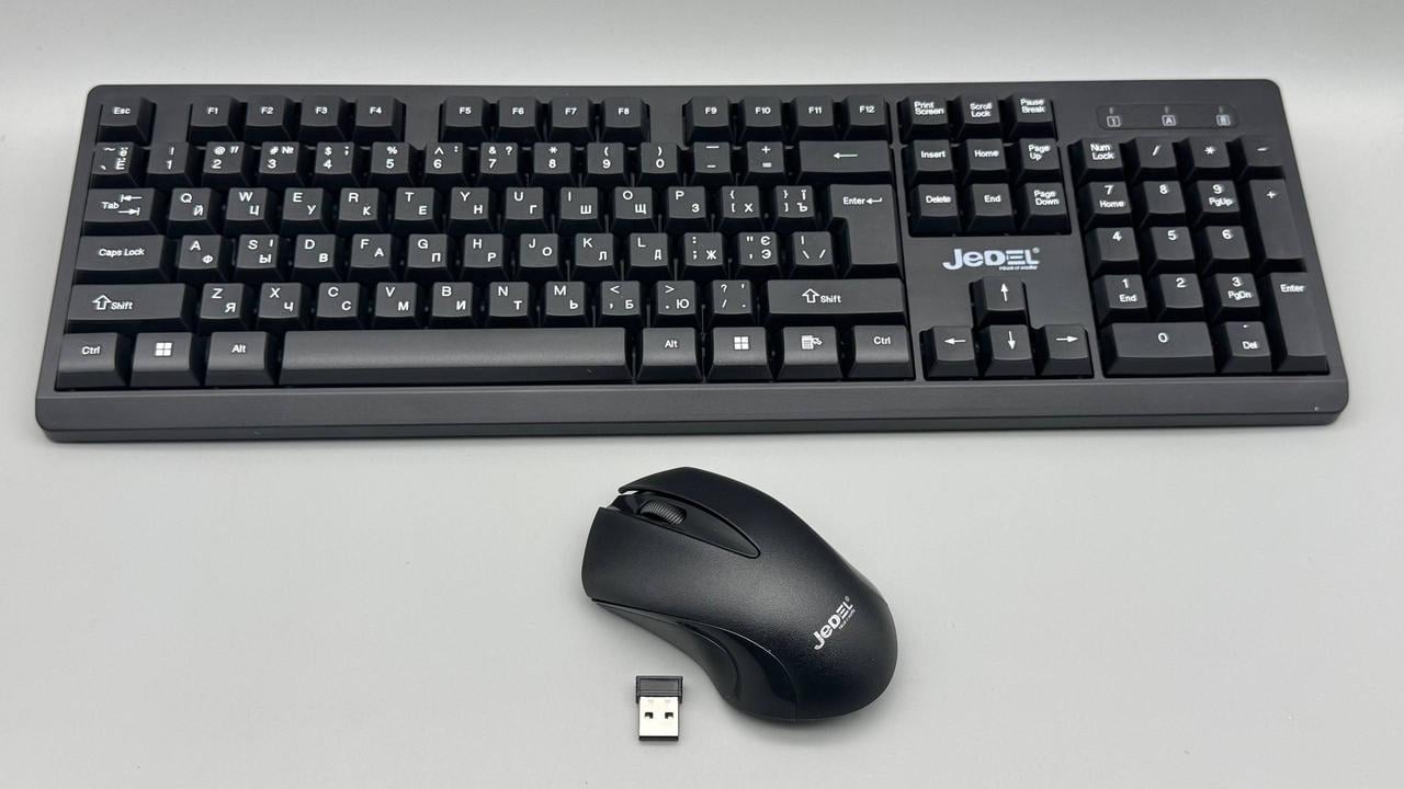 Клавіатура та миша бездротова Jedel WS736 Чорний