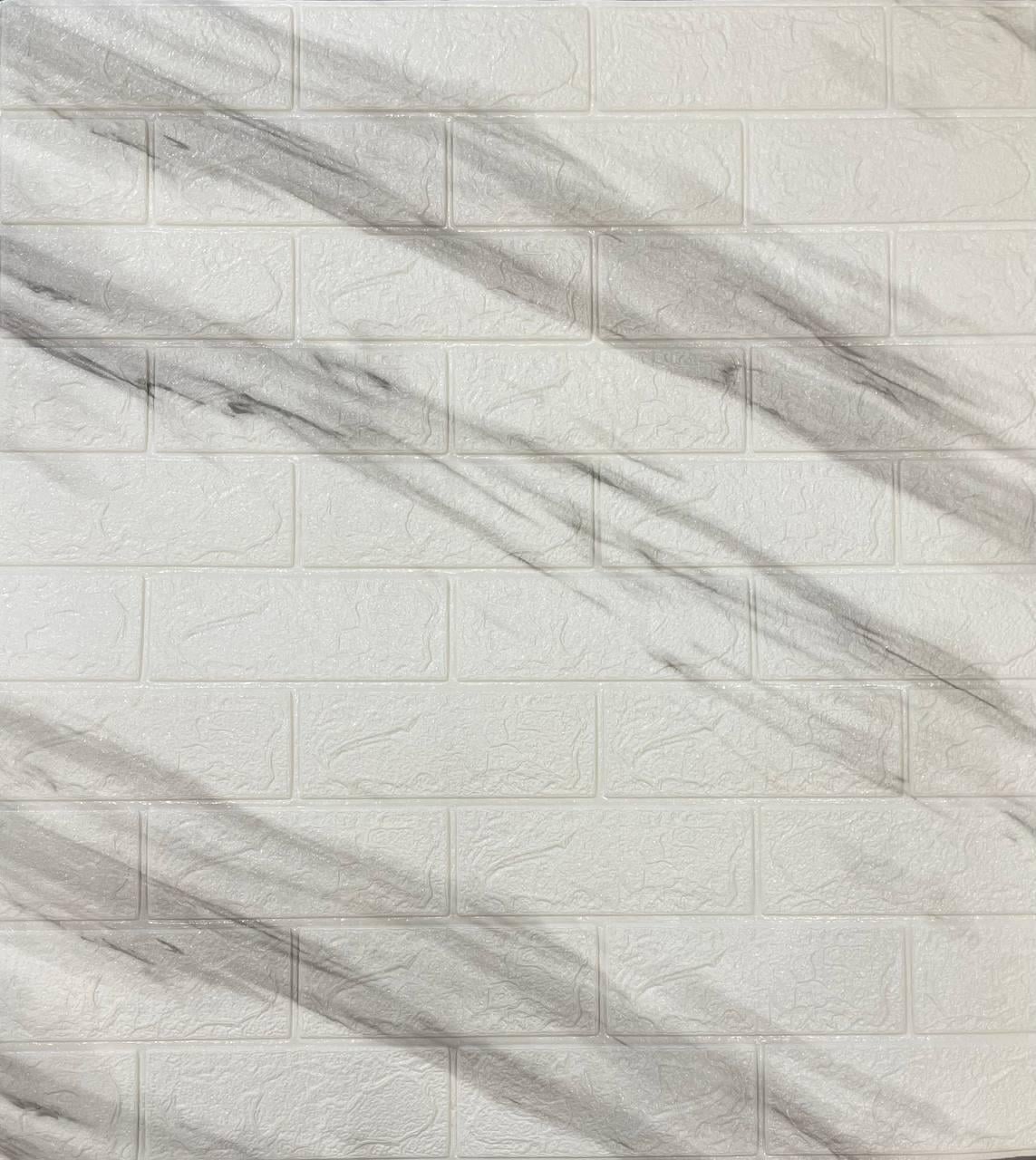 Панель самоклеящаяся 3D декоративная под кирпич 700x770x3 мм Дымчатый серый (BPN3-181)