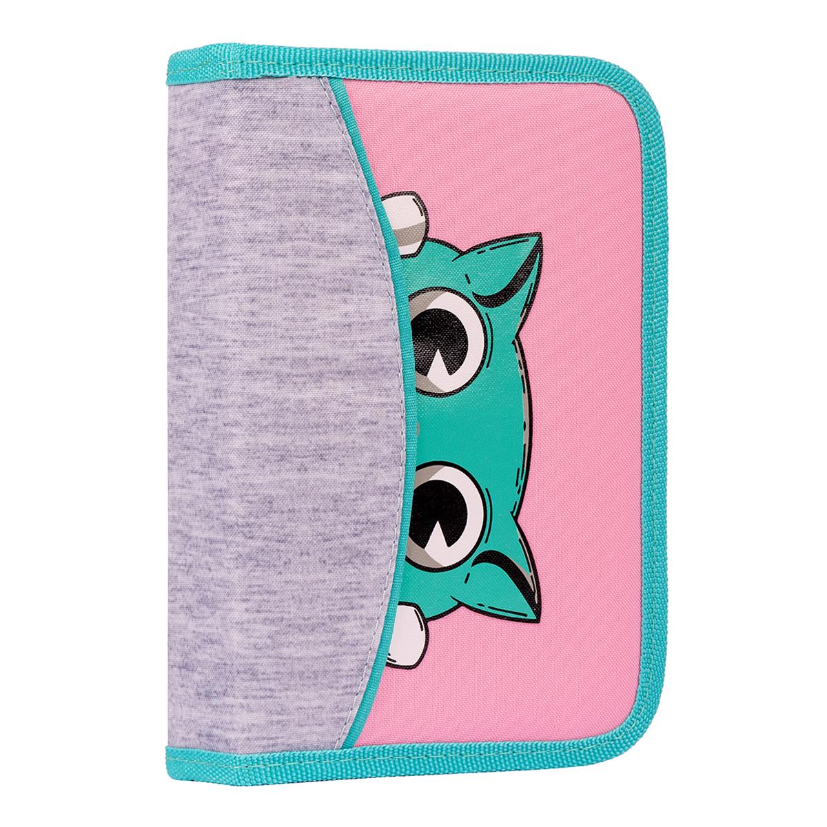 Пенал твердий 1Вересня HP-02 Best Friend одинарний без клапана Рожево-сірий (532921)