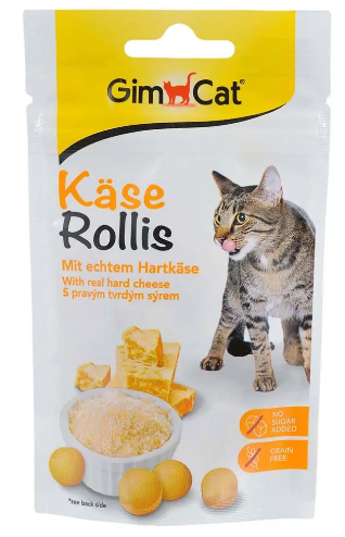 Лакомство для кошек GimCat Kase-Rollis Сырные шарики 40 г (1789925431)