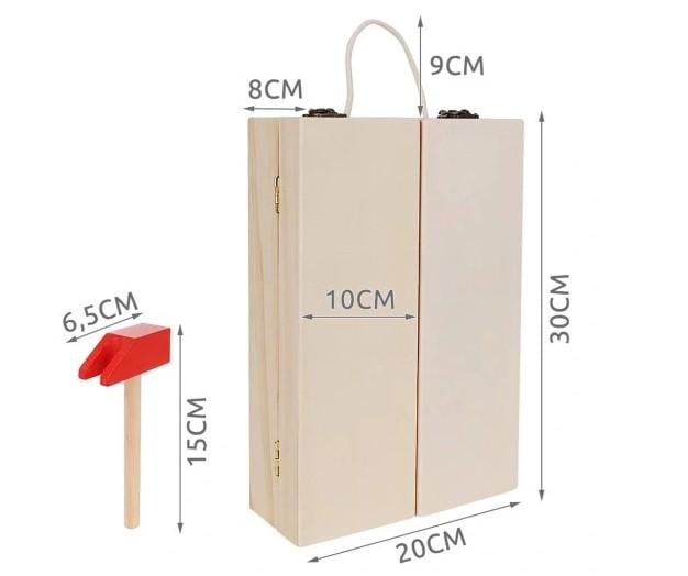 Набір дерев'яних інструментів з ящиком (22697) - фото 2