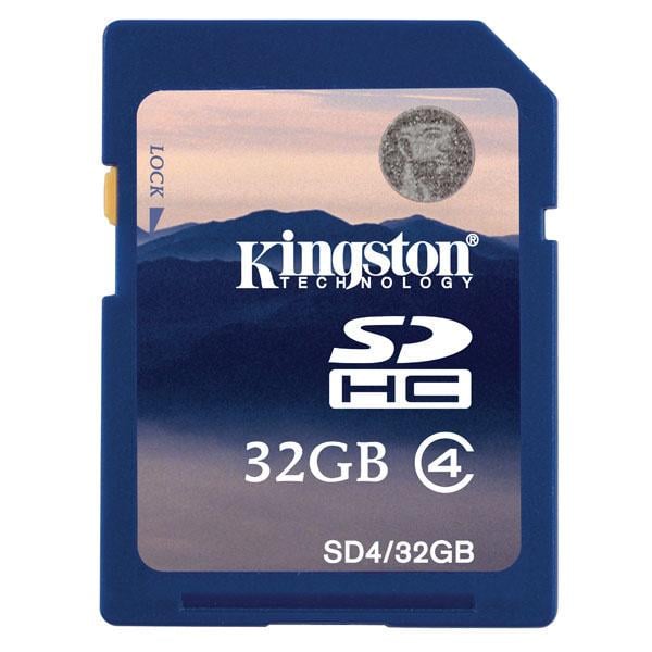 Карта памяти SD Kingston SDHC 32 GB 4 Class (2908763311)