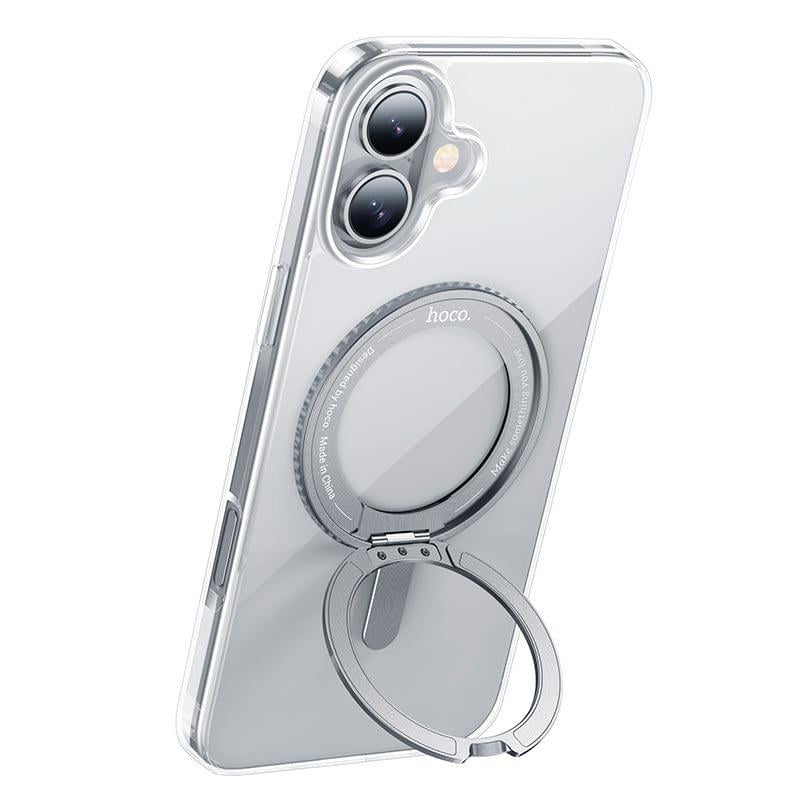 Чехол для телефона HOCO для iPhone 16 rotating magnetic case (AS1) Прозрачный - фото 1 Чехол для телефона HOCO для iPhone 16 rotating magnetic case (AS1) Прозрачный - фото 1