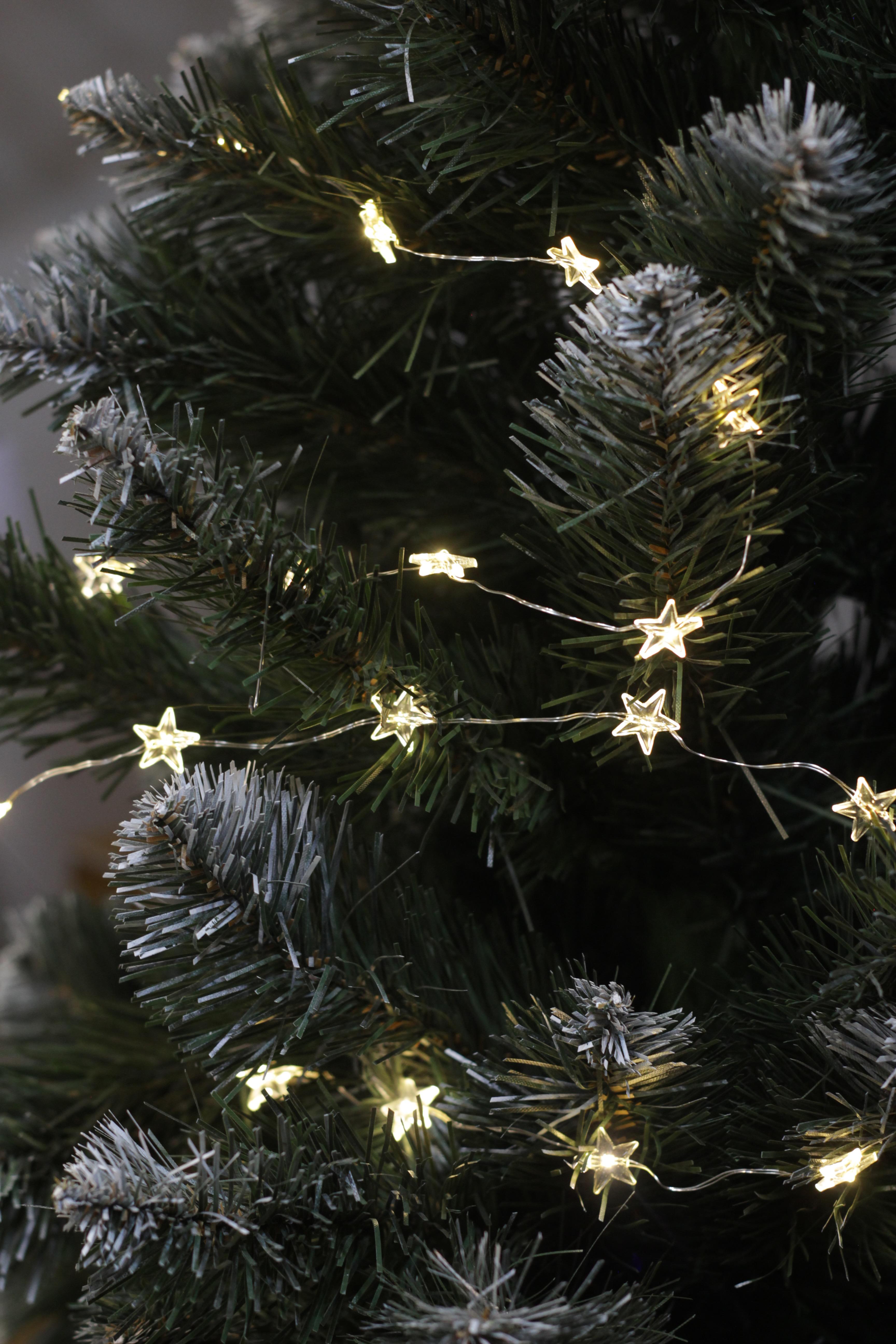 Гірлянда зірочки теплий білий 1 м на батарейках (000033)