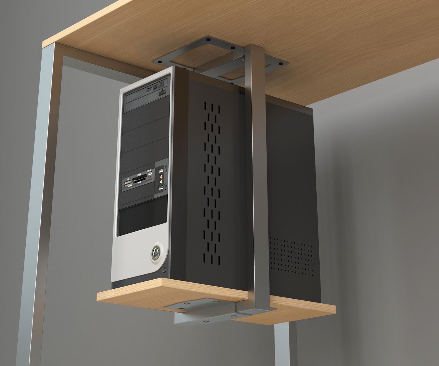 Тримач системного блоку Loft Design SB-1 Дуб Борас/Сріблястий (12517800)