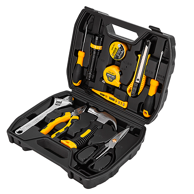 Набор инструментов Deli DL1012 для ремонта и обслуживания 12 пр. Черный