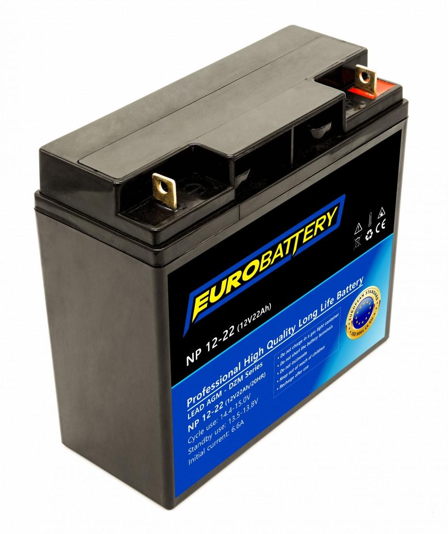 Аккумулятор для ИБП EuroBattery AGM NP 12-22 DZM 12V 22Ач (839) - фото 1