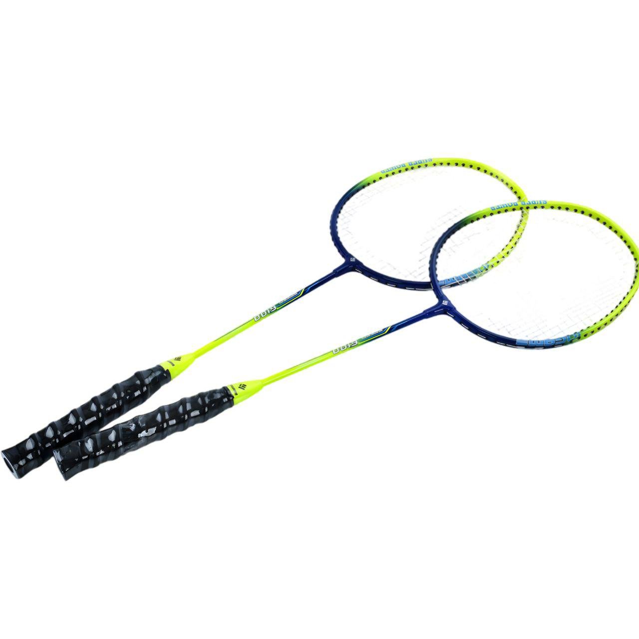 Ракетки для бадмінтону металеві з чохлом 65,5 см Зелено-синій (26138289)