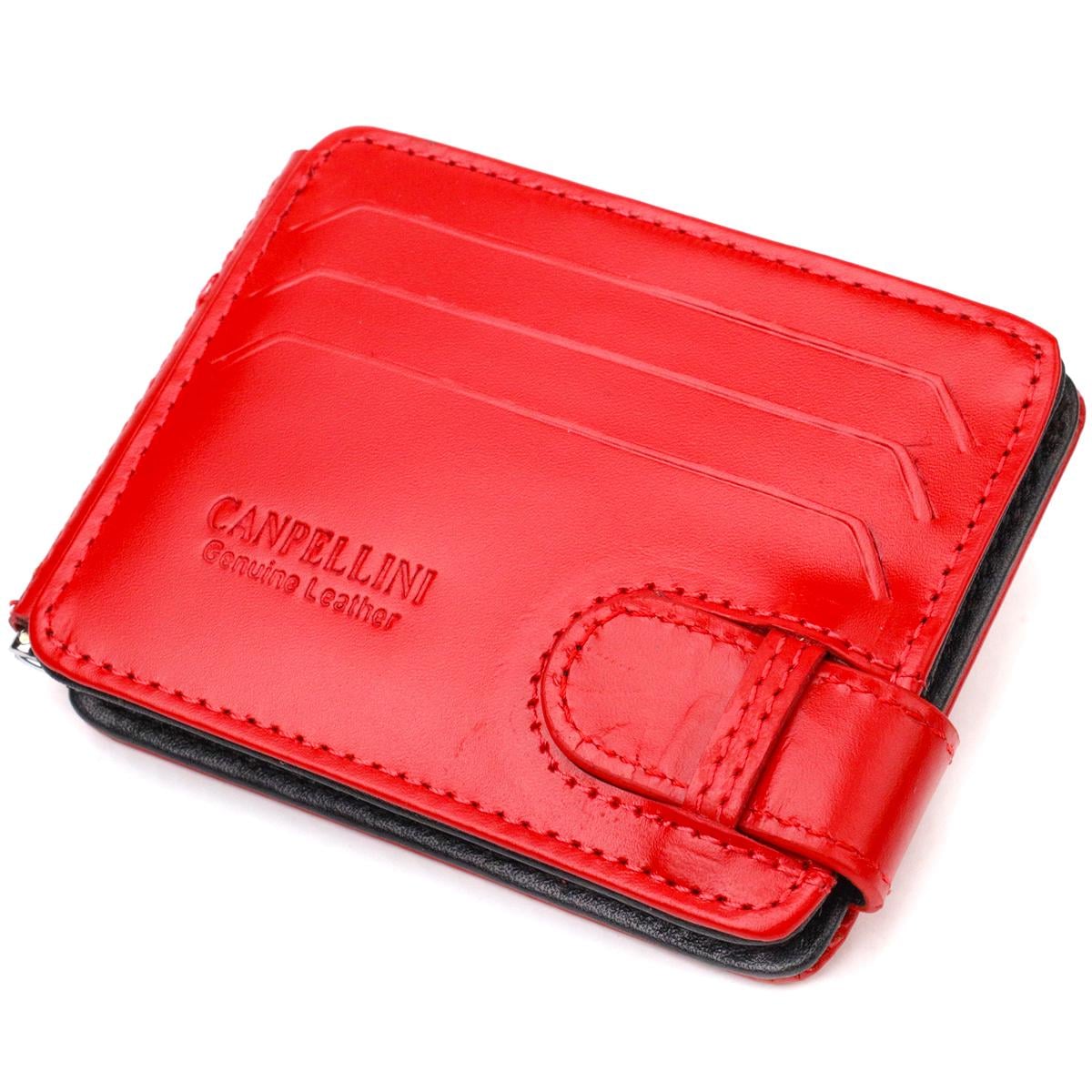 Зажим для денег кожаный Canpellini 21938 Красный (55717)