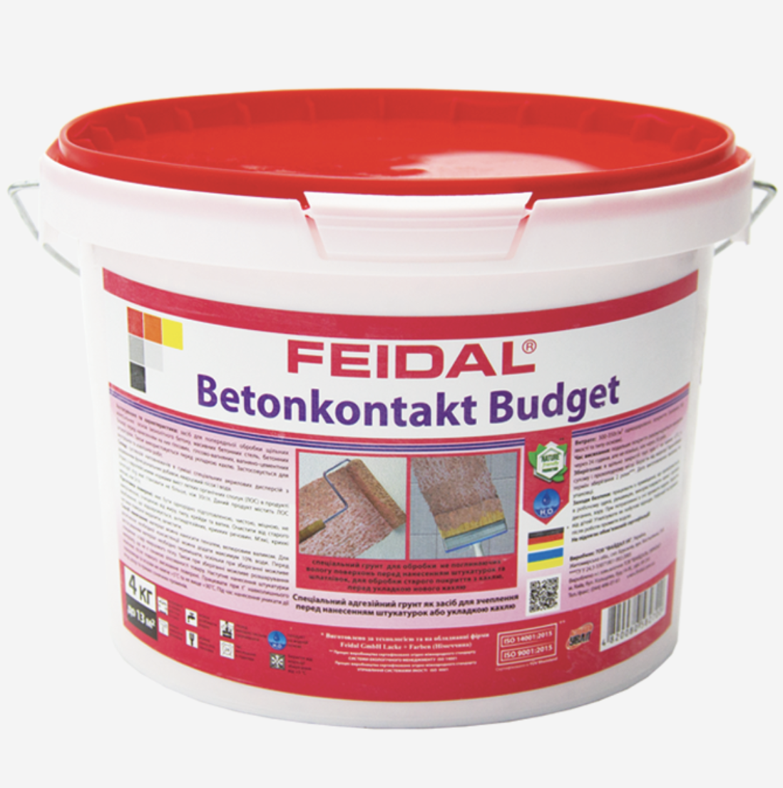 Грунт адгезійний Betonkontakt Budget Feidal 4 кг (27581915)