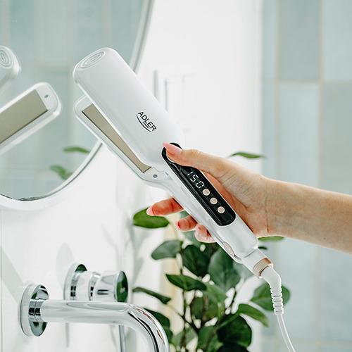 Випрямляч для волосся 7 температурних режимів РКдисплей Білий - фото 6