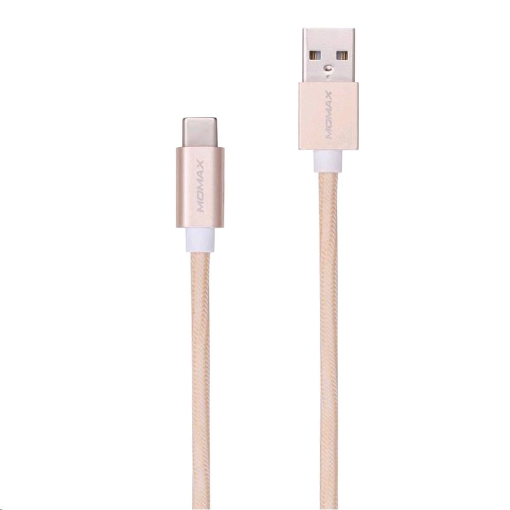 Кабель синхронизации Momax Type C Cable USB-C to USB-A 1m, Champagne (DTA1L) - фото 2