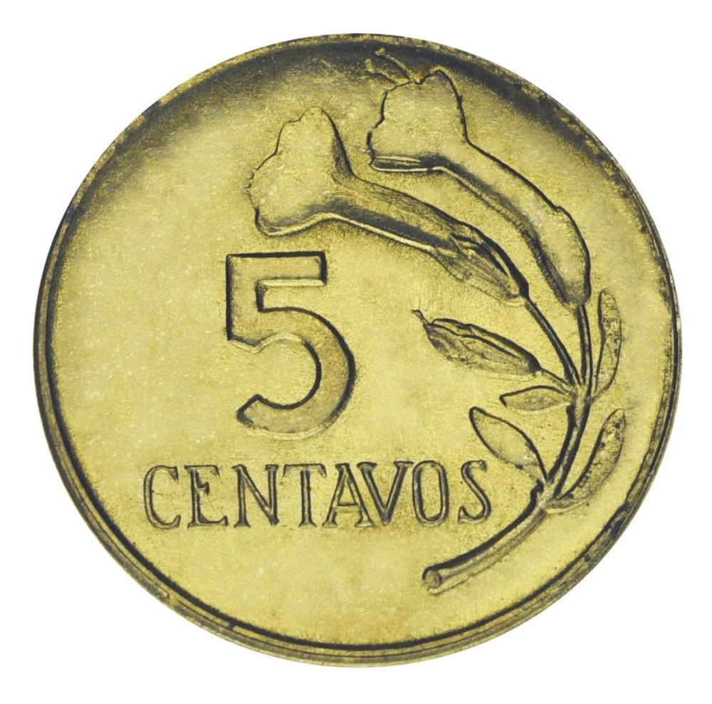 Коллекционная монета Перу 5 сентаво 1969 F-VF (М19976)