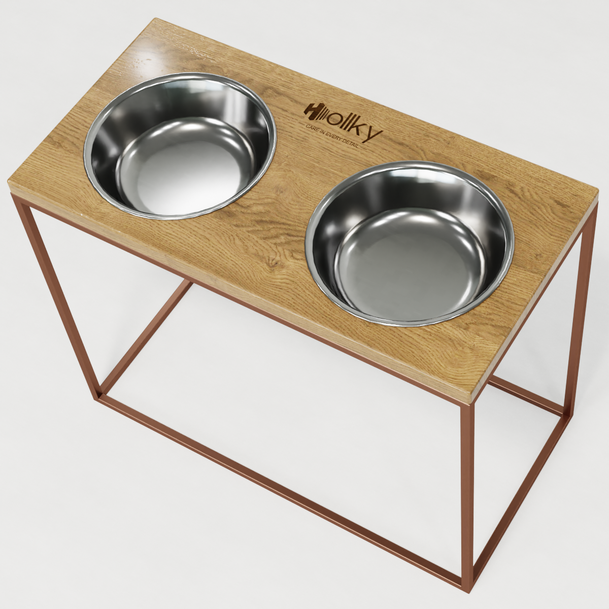 Миски на подставке для больших собак Hollky Base XL20 2х1,8 л (BXL40-522640-GLNT) - фото 3 Миски на подставке для больших собак Hollky Base XL20 2х1,8 л (BXL40-522640-GLNT) - фото 3