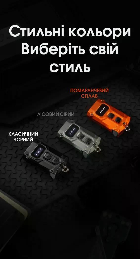 Ліхтар наключний Nitecore TINI 3 USB-C 600 lm 90 м Чорний (27831794) - фото 8