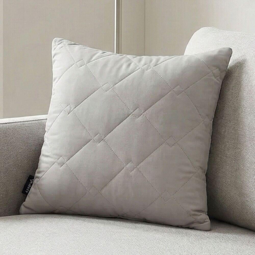 Подушка декоративная IDEIA CUBE гипоаллергенная стеганная 50х50 см Светло-серый (27410)