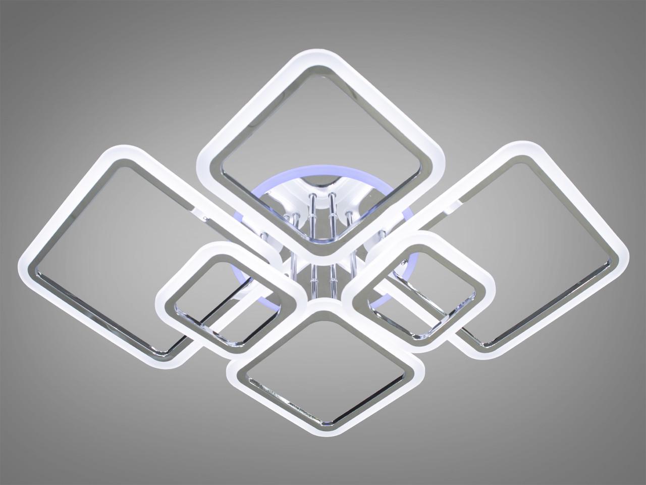 Люстра Led с пультом для спальни A8160-6HR-LS 130W на 19 м2 Хром (1689023566) - фото 1 Люстра Led с пультом для спальни A8160-6HR-LS 130W на 19 м2 Хром (1689023566) - фото 1