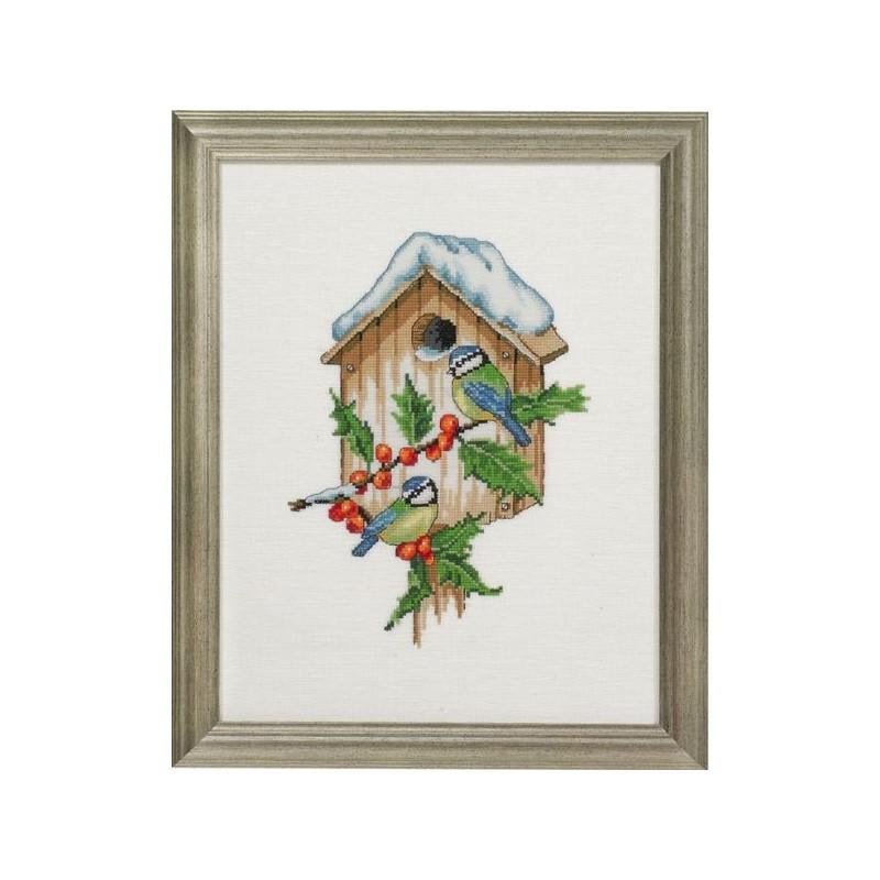 Набор для вышивания крестиком Permin 70-5121 Winter titmice (23742) Набор для вышивания крестиком Permin 70-5121 Winter titmice (23742)