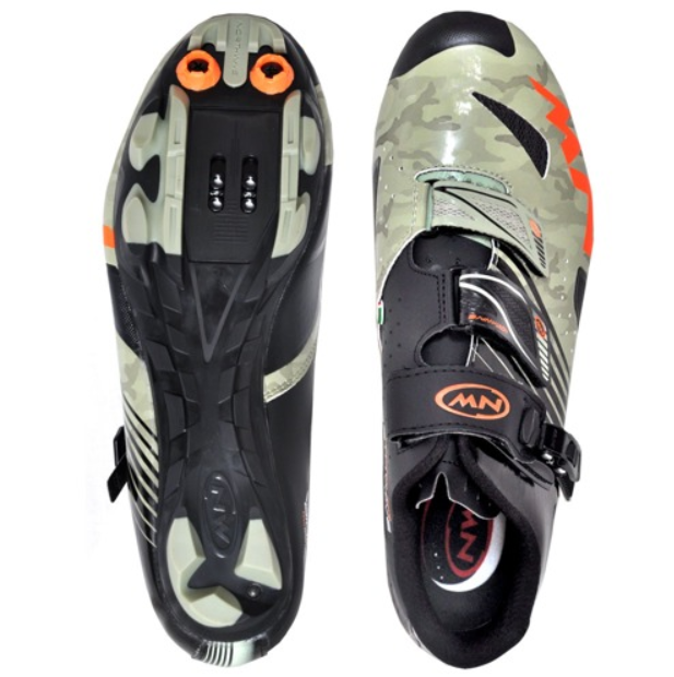 Велотуфли NORTHWAVE Hammer SRS р. 46/29.0 см Черный/Хаки (50000188)