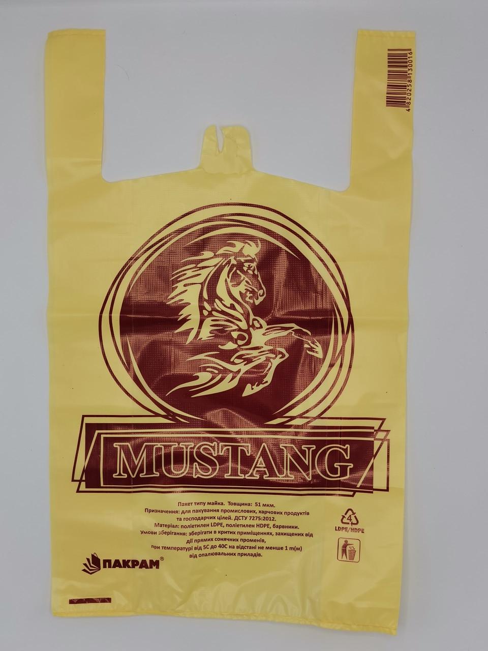 Пакет-майка ТМ ПАКРАМ Мустанг 36х60 см 55 мкм 1 шт.