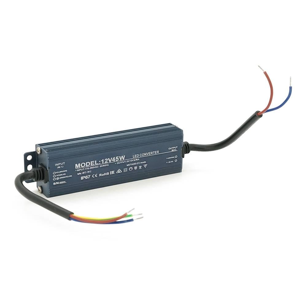 Блок живлення імпульсний герметичний Led Converter 12V 45W IP67 137х21х37 мм (30233)