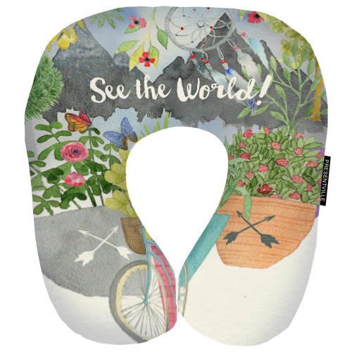 Подушка дорожная Presentville "See the world" (DOP_16J044)