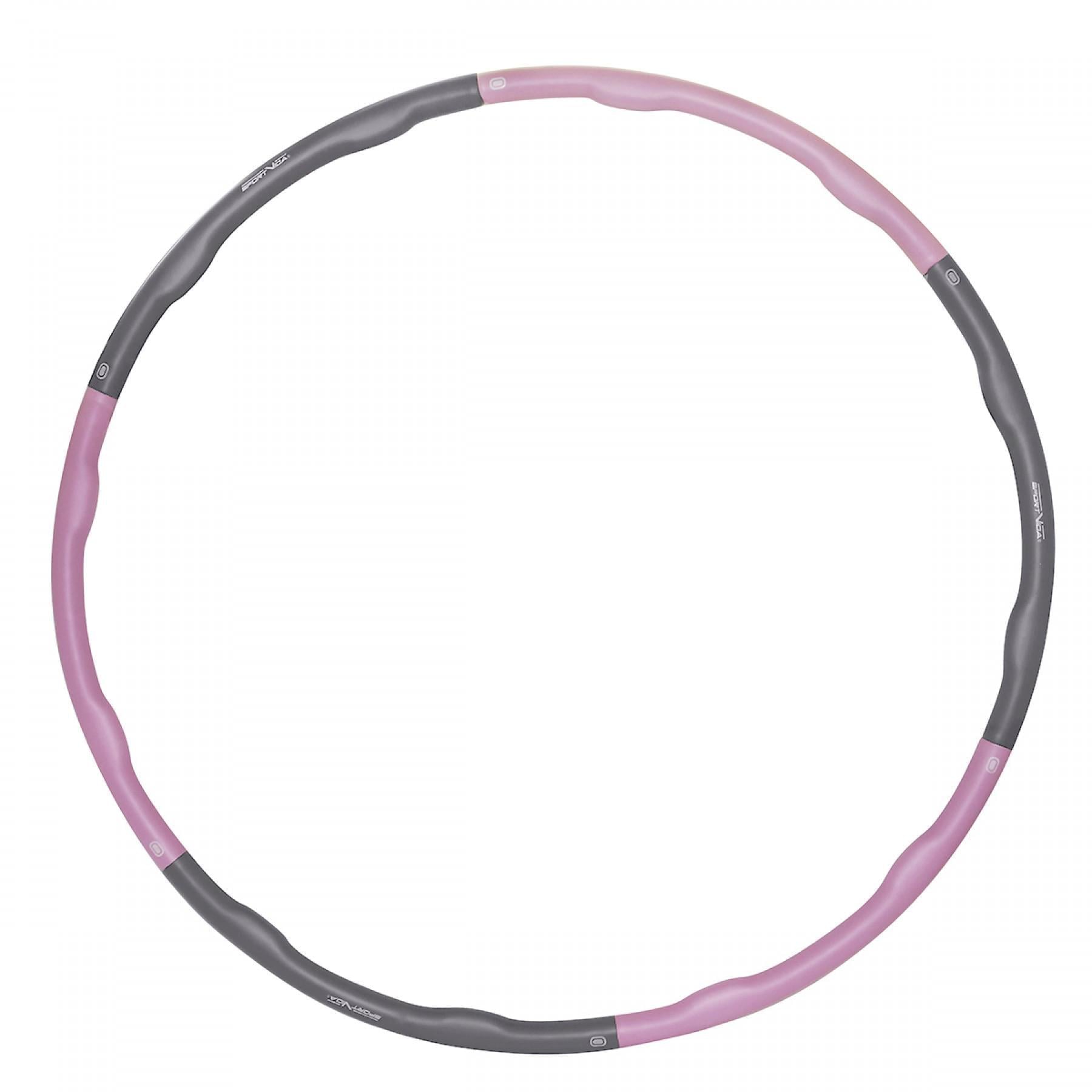 Обруч масажний SportVida SV-HK0338 Hula Hoop 100 см 1,2 кг Grey/Pink (47114)