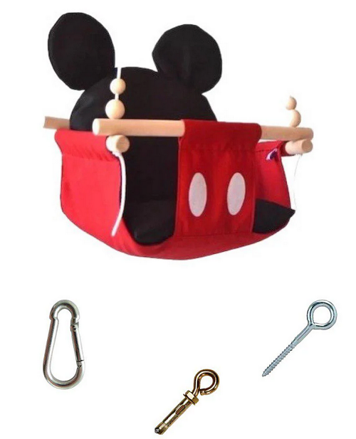 Детская качеля Infancy Микки Маус с подушками Красный (5748110)