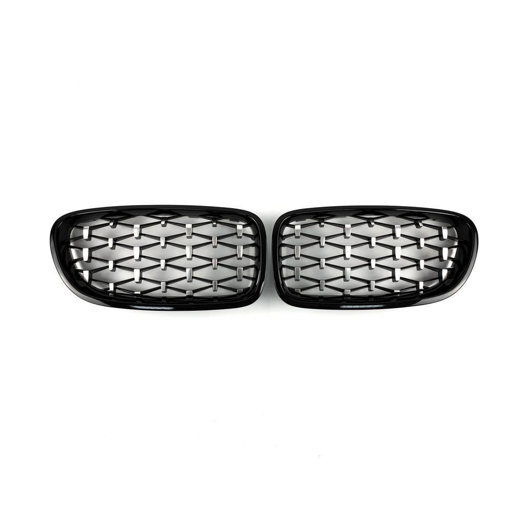 Решетка радиатора GBT для BMW 5 Diamond F-10/11/07 2010-2016 гг. пластик Серый (27669387)