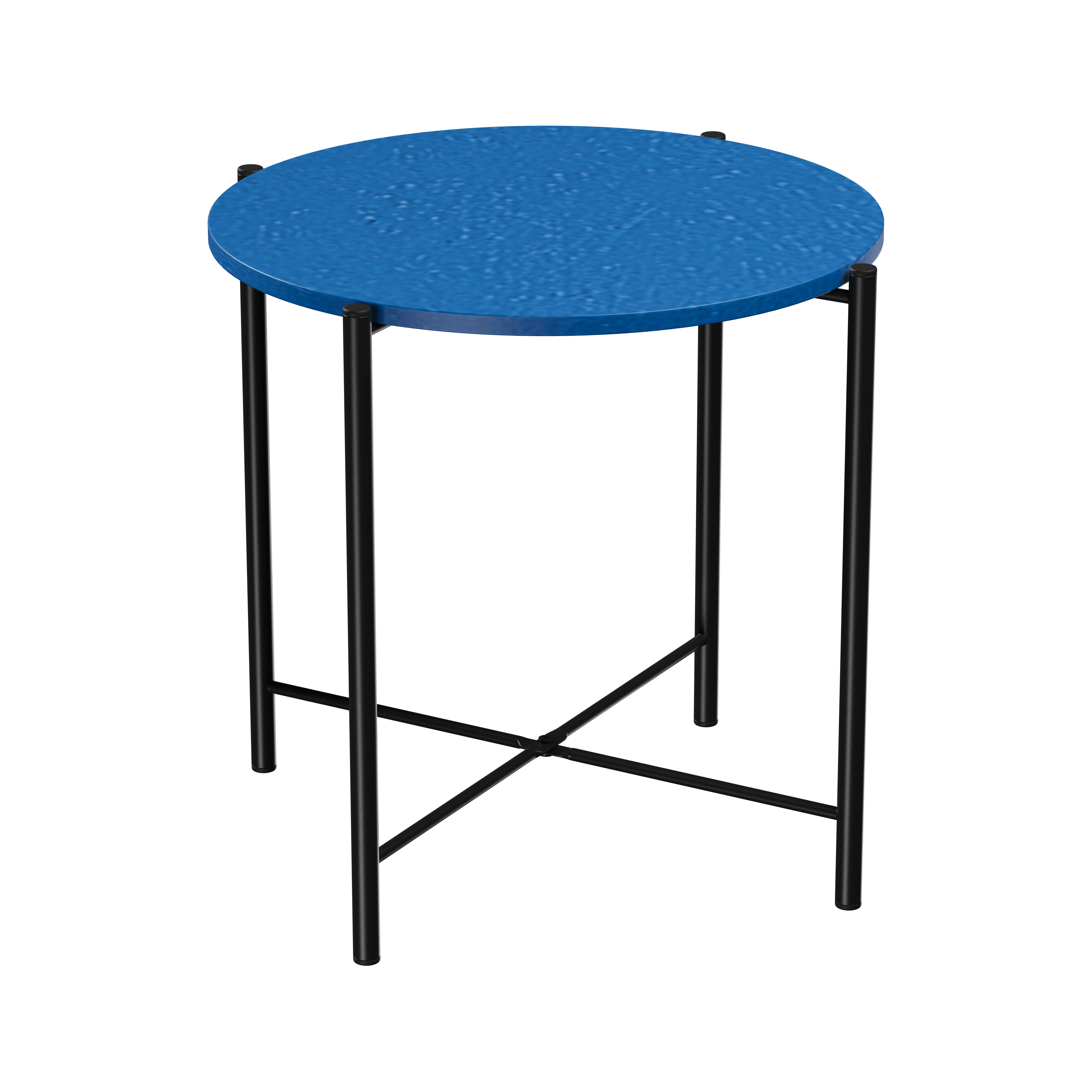 Стіл журнальний Recast Plastic Синій круглий 50 см CTS50