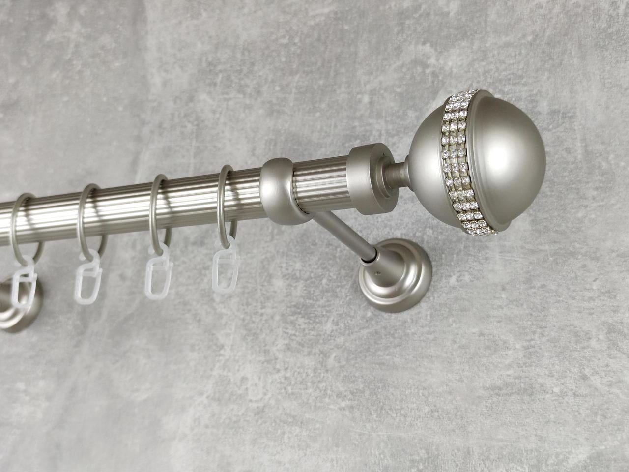 Карниз MStyle металлический для штор однорядный Авея 25 мм рифленый 300 см Сатин (5013111)